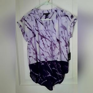 Vera Wang Purple Blouse Top Size Small